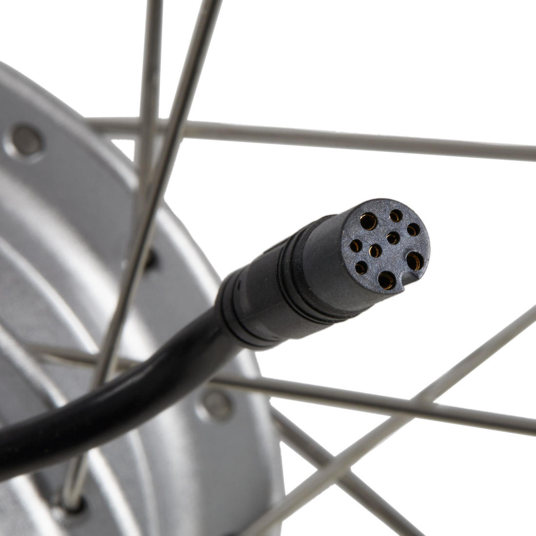 Roue velo assistance electrique 28 arrière double parois 24 volt argent