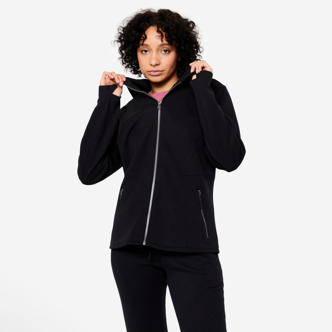Sweat à capuche zippé femme