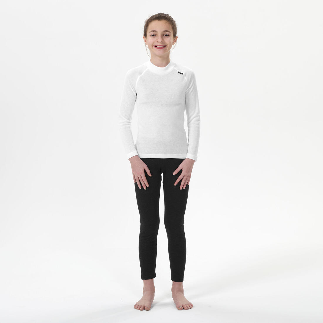 Sous-vêtement pantalon thermique de ski enfant - BL100 bas - noir