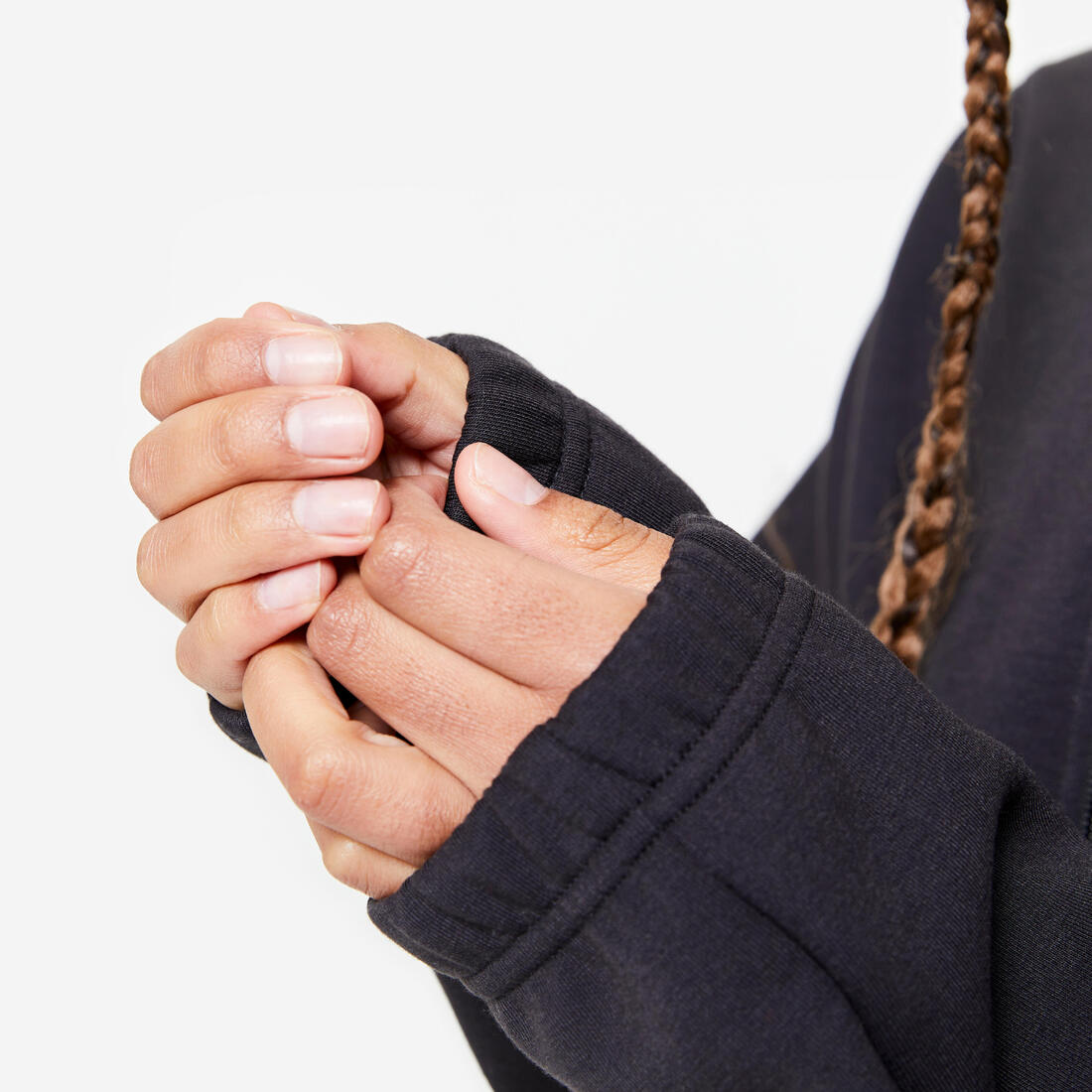 Veste à capuche de fitness manches longues femme
