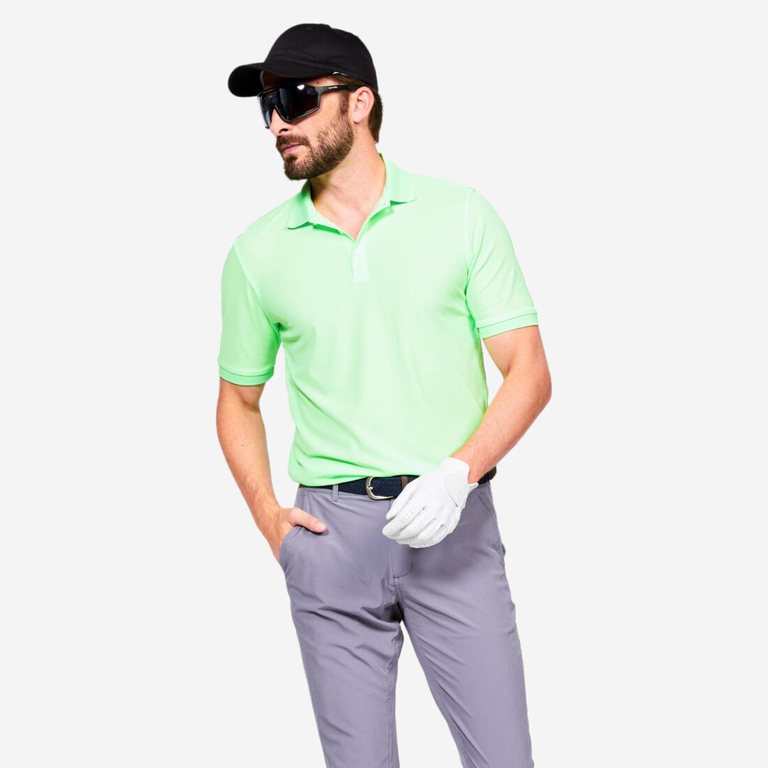 Polo golf manches courtes Homme - WW500 – vert fluo