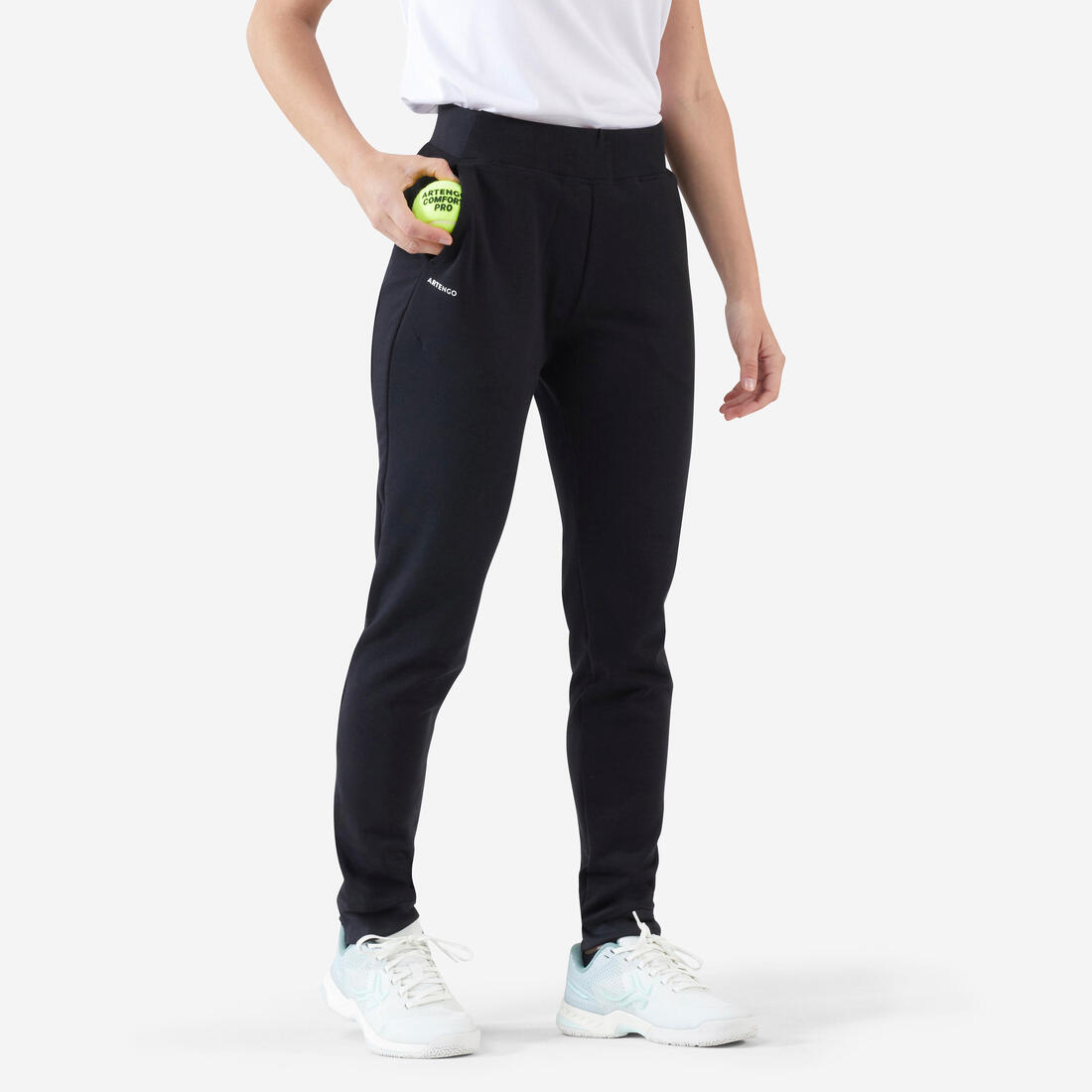 Pantalon tennis dry soft femme - Dry 900 marine – noir