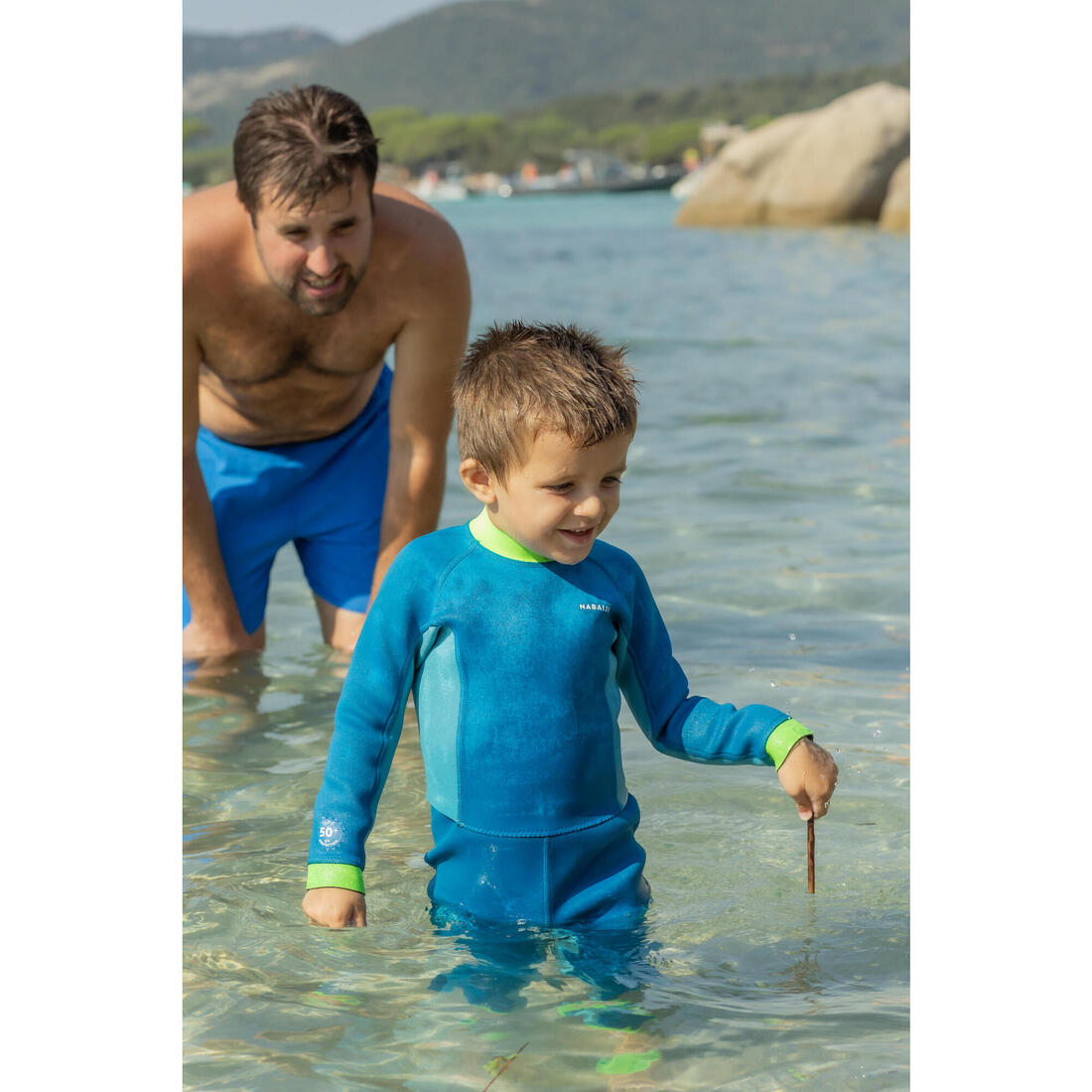 Combinaison Néoprène Natation  Jeune Enfant - TI WARM - Bleue