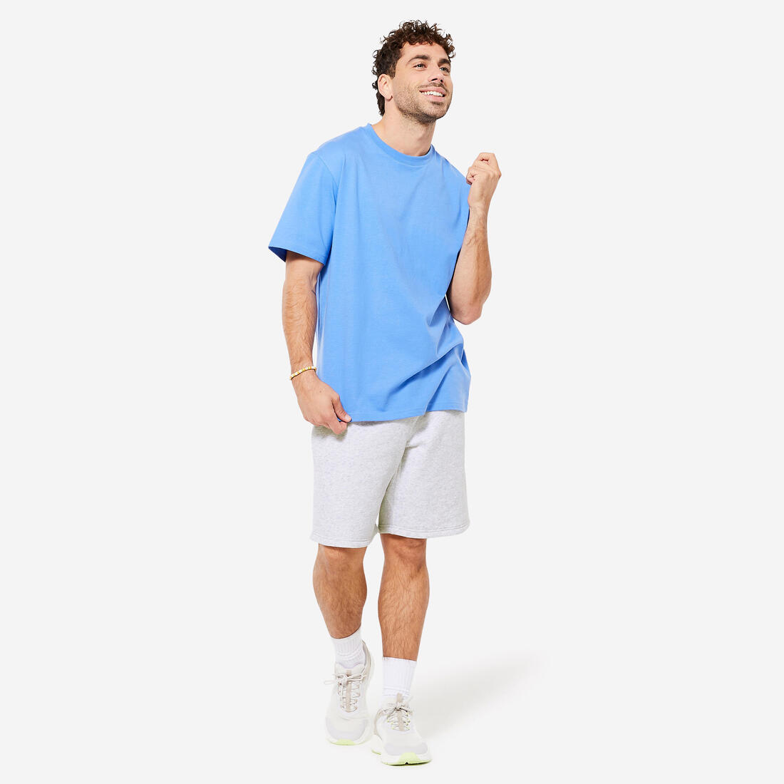 Short de fitness en molleton avec poches homme