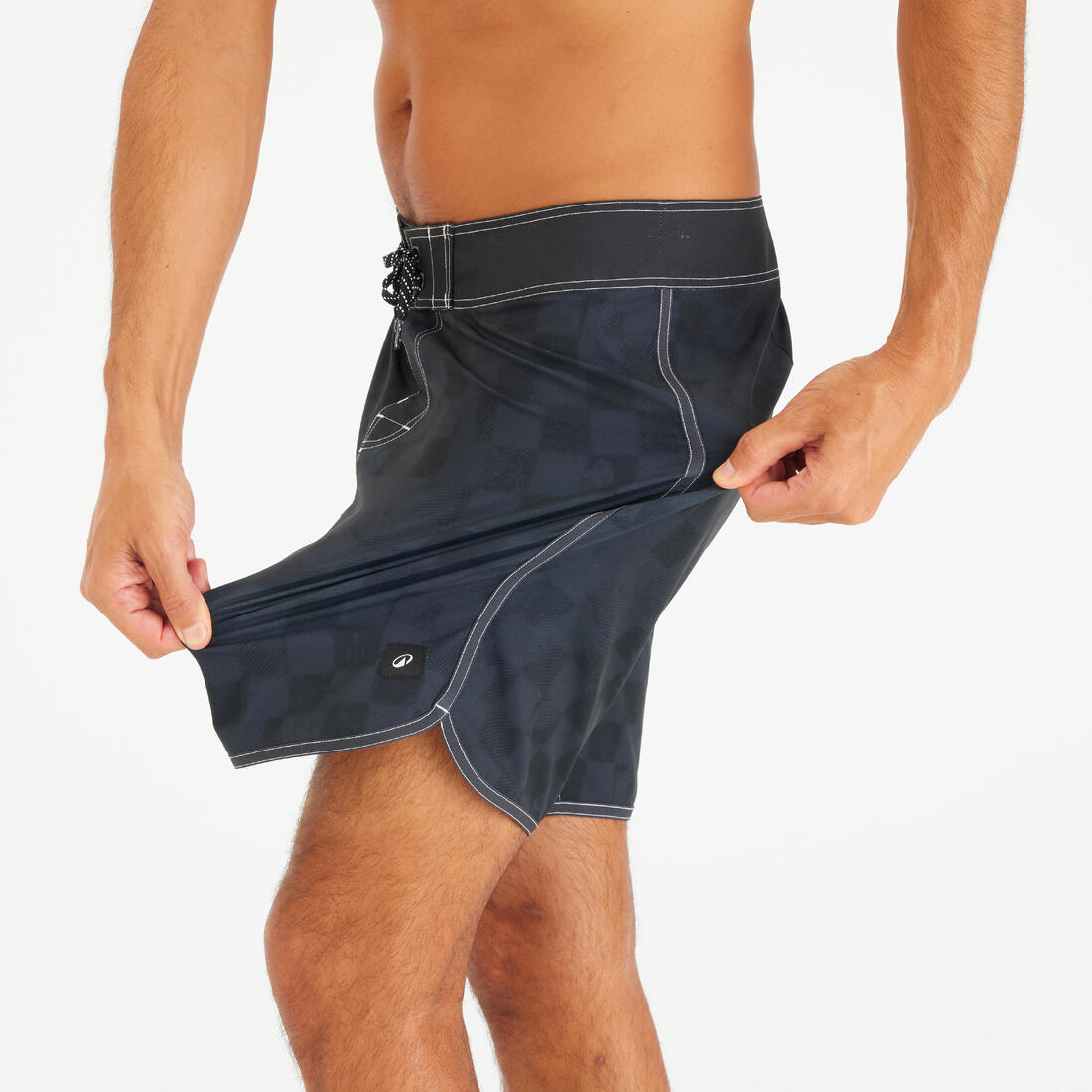 Boardshort surf short de bain surf mi-long 18" homme, 500 Marin