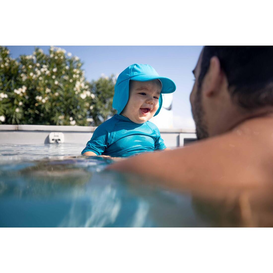 Casquette anti UV bébé nageur