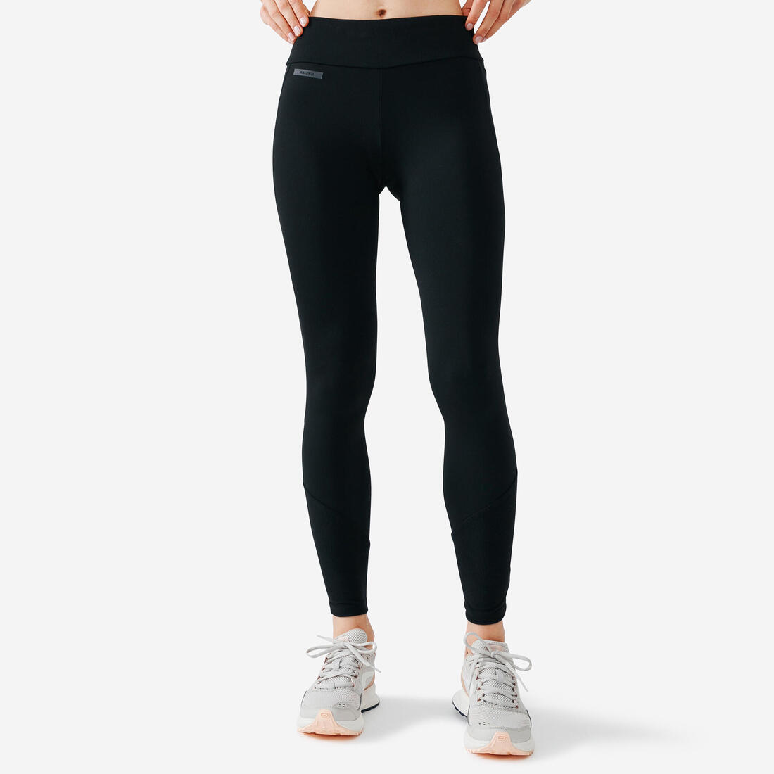 Legging chaud de running Femme - KIPRUN Run 100 Warm Noir