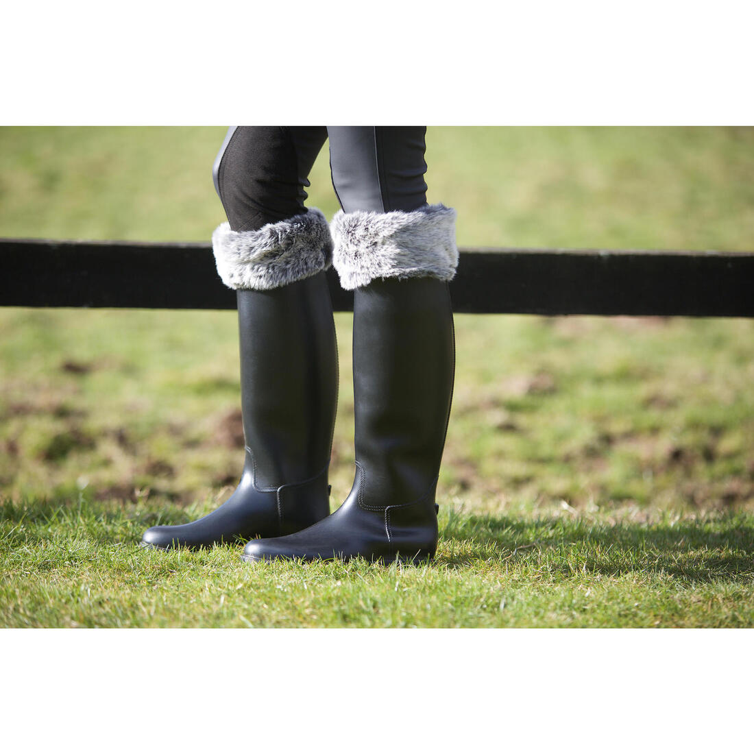 Chaussons pour bottes équitation adulte polaire/fourrure
