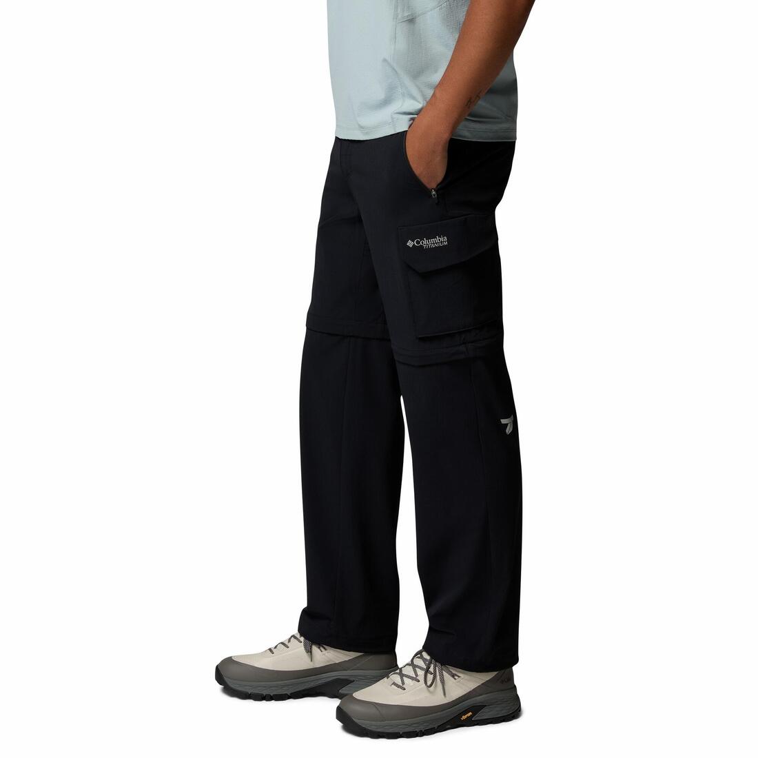 Pantalon de randonnée - Columbia SILVER RIDGE ELITE CONVERTIBLE NOIR - Homme