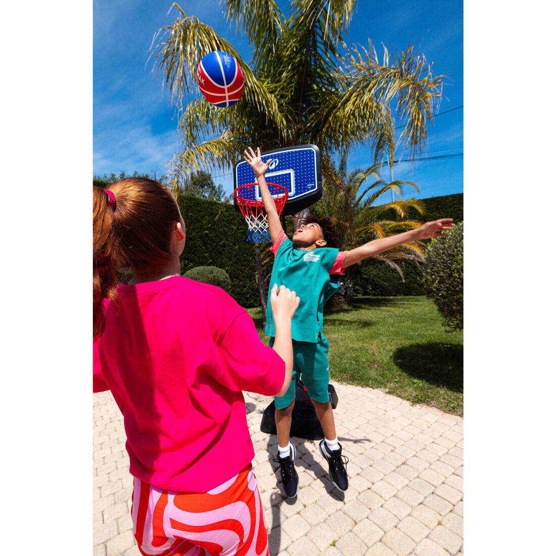 Panier de basket Enfant Dunk sur pied réglable 1,60m à 2,20m - K900