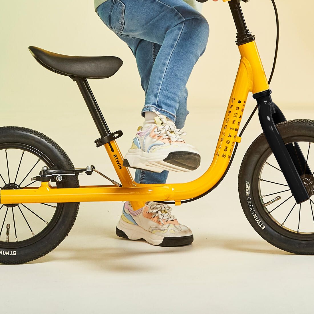 Draisienne enfant 12 pouces alu, runride 900 jaune