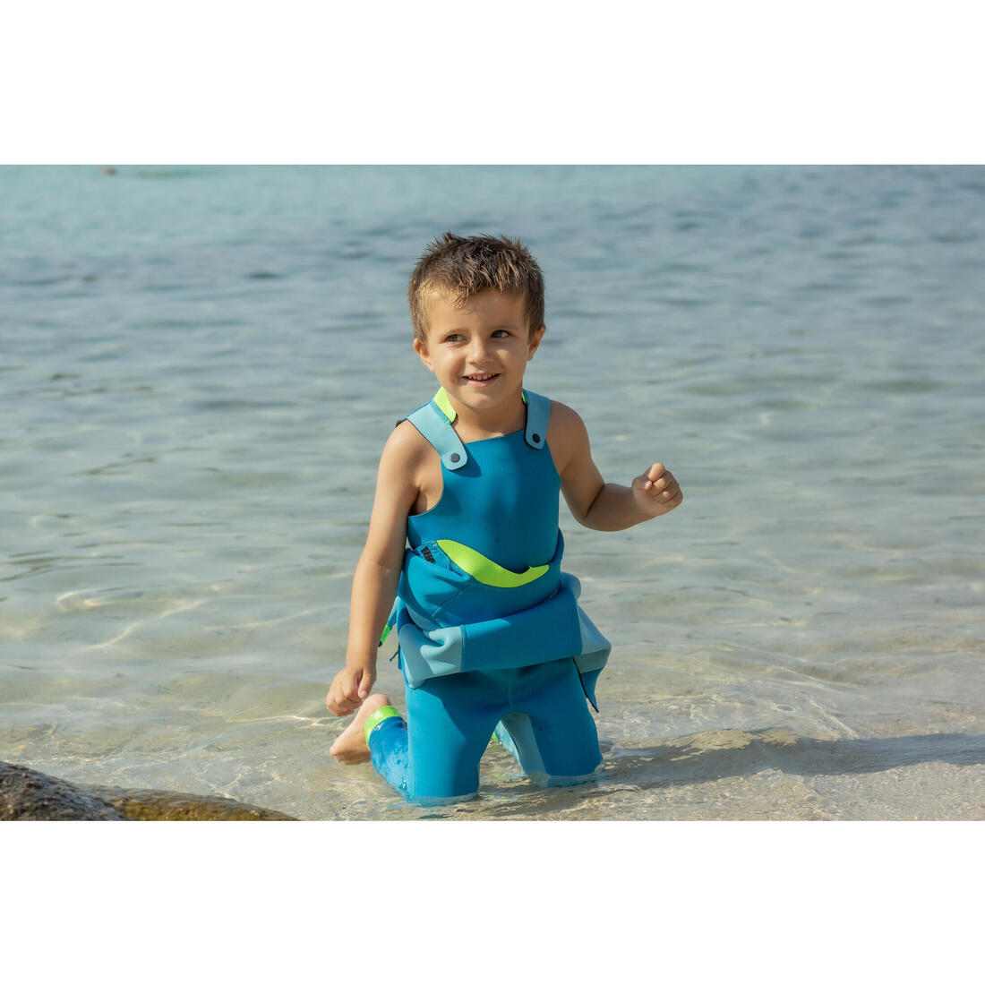 Combinaison Néoprène Natation  Jeune Enfant - TI WARM - Bleue