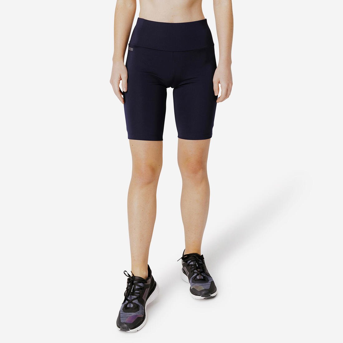 Short cycliste running femme - kiprun run 500 confort kaki foncé