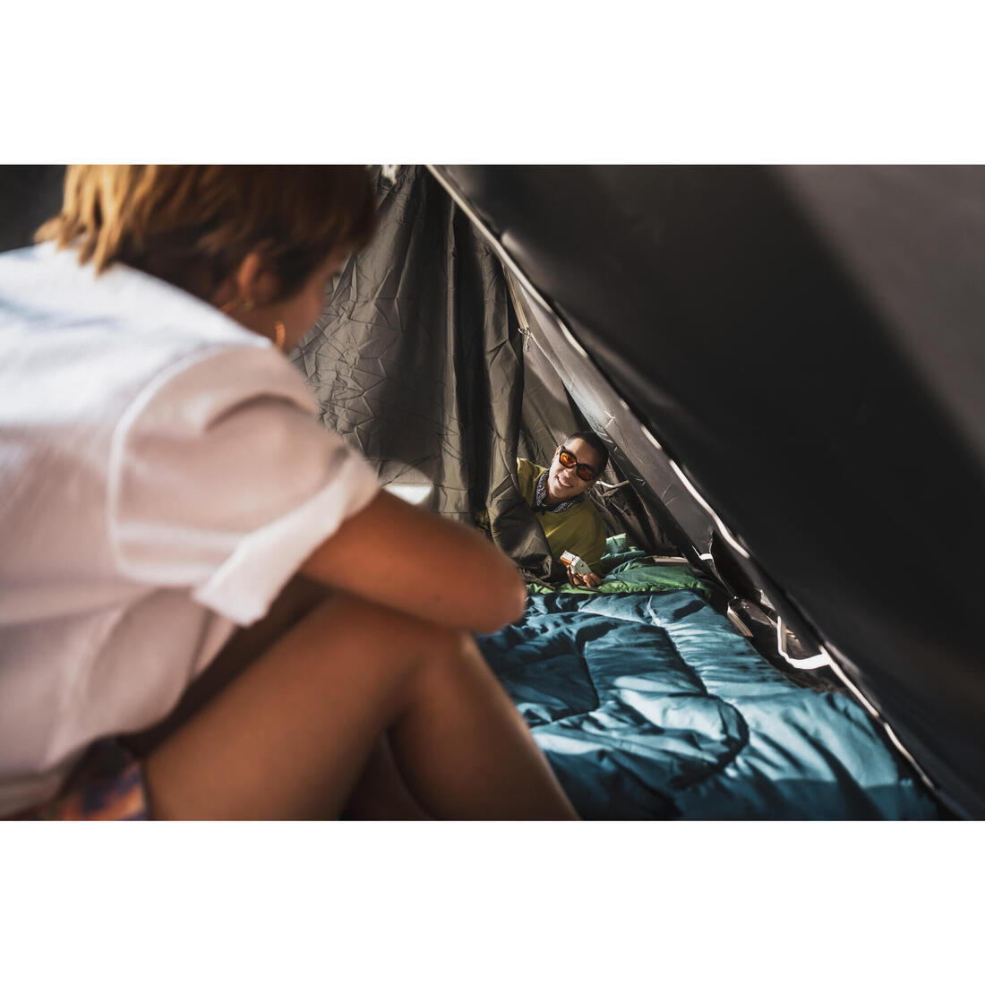 Tente de camping gonflable 6 places 3 chambres,  Fresh & Black, Air Seconds 6.3