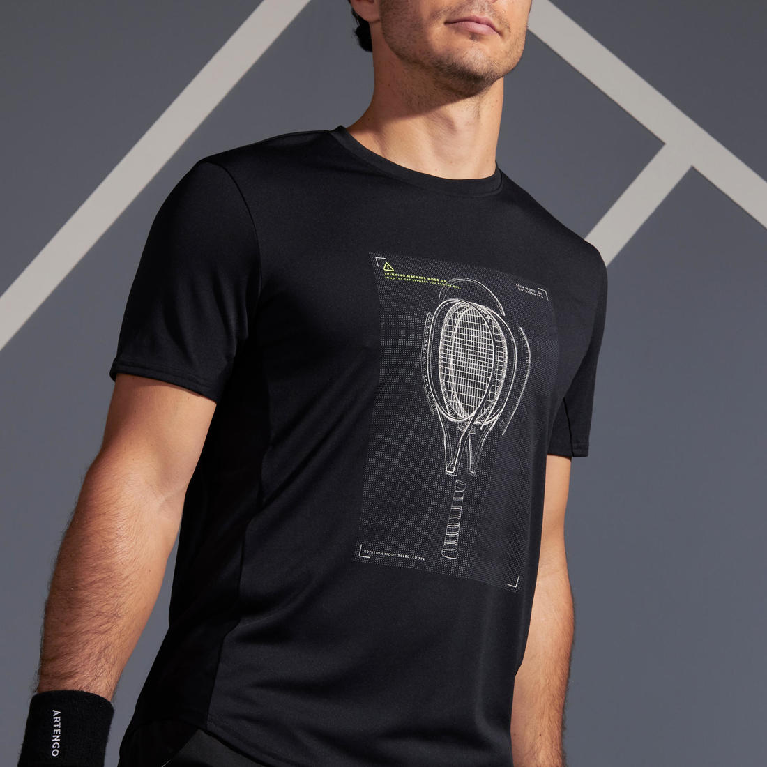 T-Shirt de tennis manches courtes homme - Essential blanc