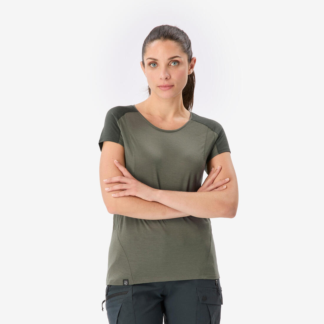T-shirt de trek manches courtes en laine mérinos femme, Merino Resist