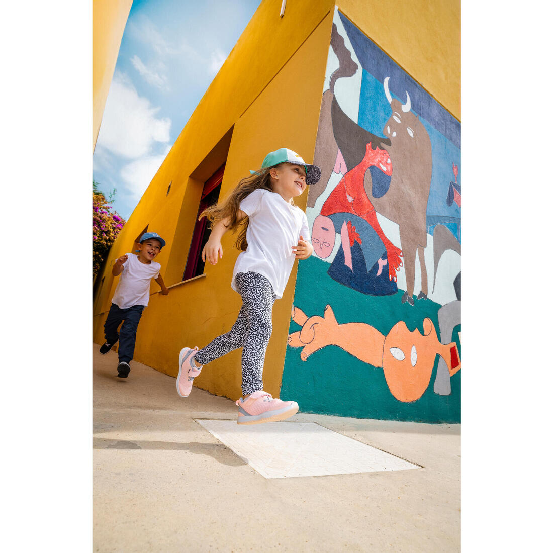Chaussures de sport à scratch souples et respirantes enfant