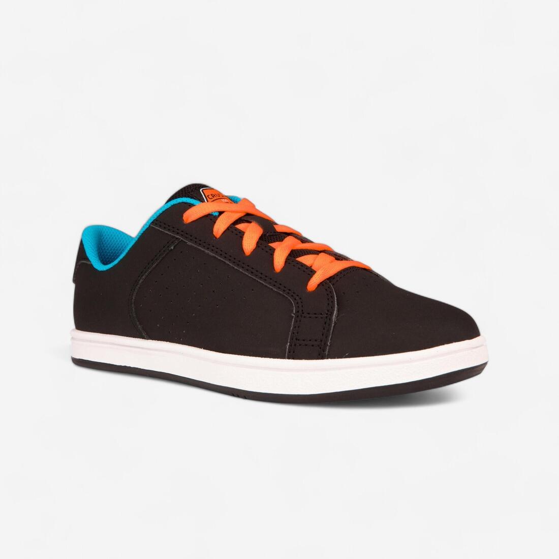 Chaussure de skate pour enfant CRUSH 100 noire – rose corail fluo