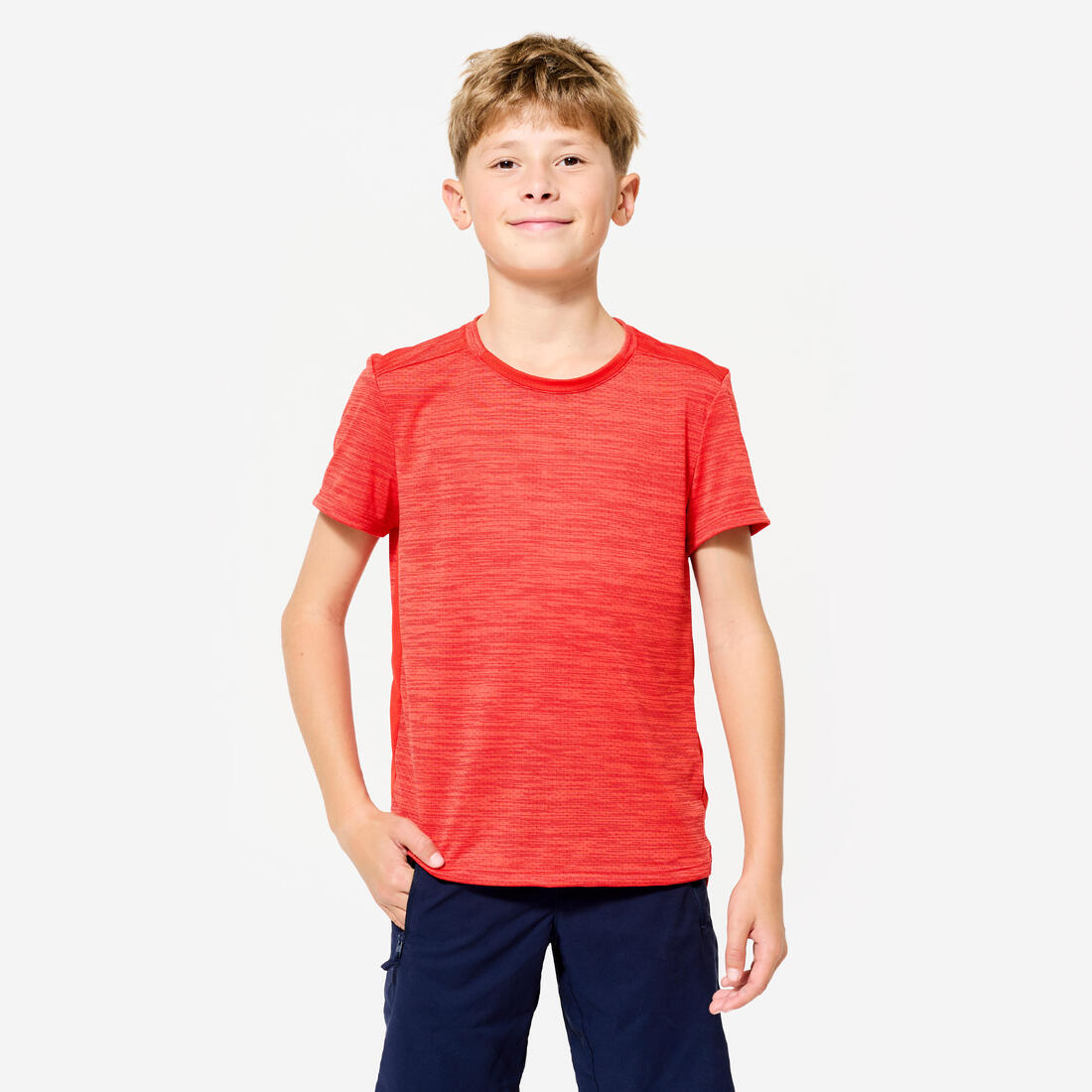 T-shirt enfant synthétique respirant - 500 marine