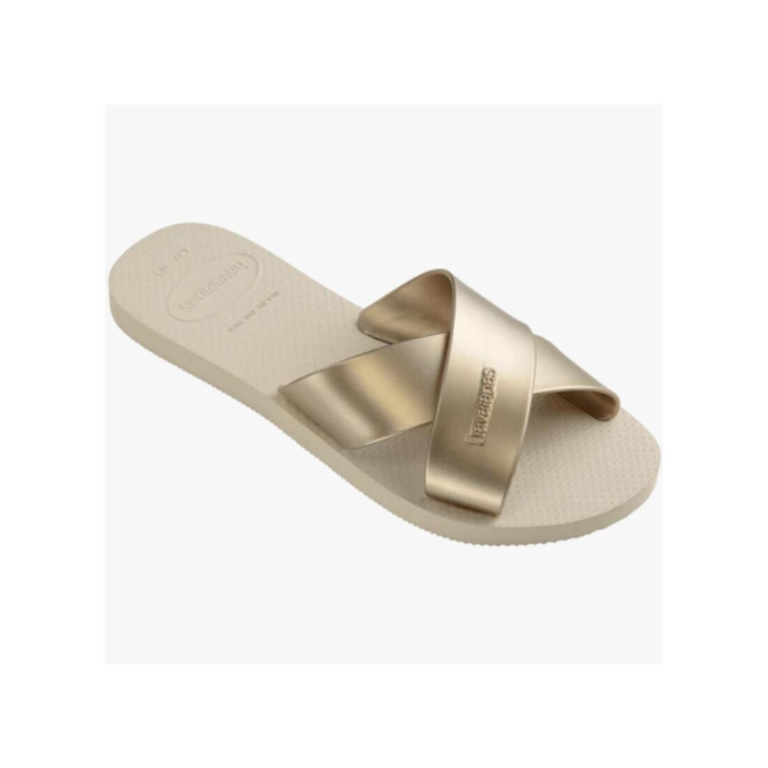 Savates Femmes Havaianas Aqua Metallic beige