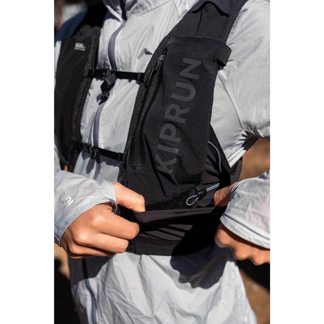 Gilet trail running compétition porte flasques mixte - KIPRUN 900 RACE 5L