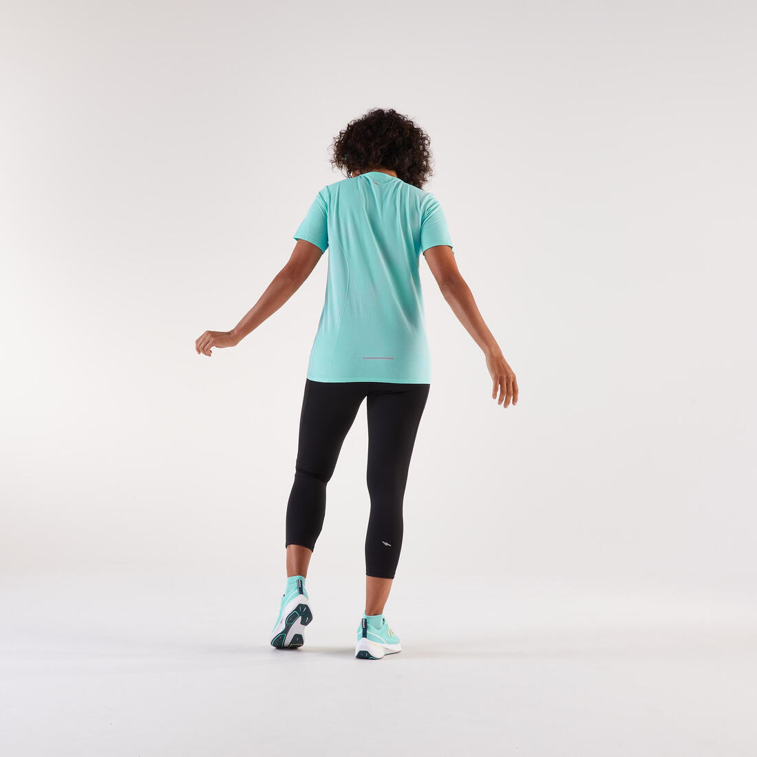 Legging court de running respirant Femme - KIPRUN Run 500 Confort