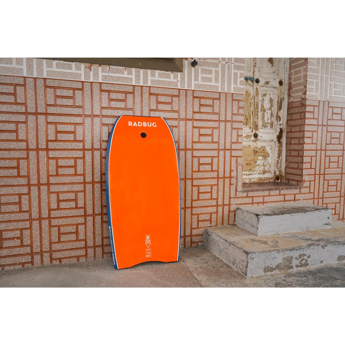 Bodyboard 500 bleu / orange avec leash