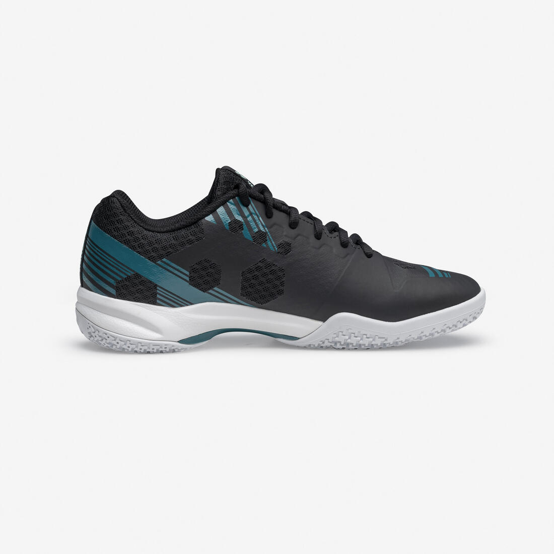 Chaussure de Badminton, PC Strider Beat Noire et Blanche