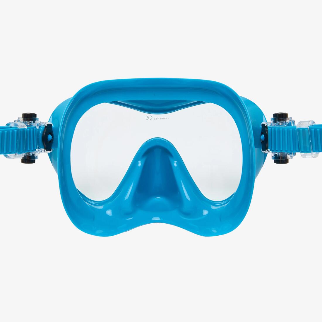 Masque Plongée CRESSI Frameless, sans cerclage avec surmoulage, F1 Turquoise