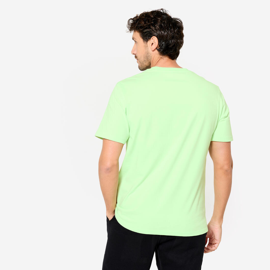 T-shirt fitness homme col rond manches courtes