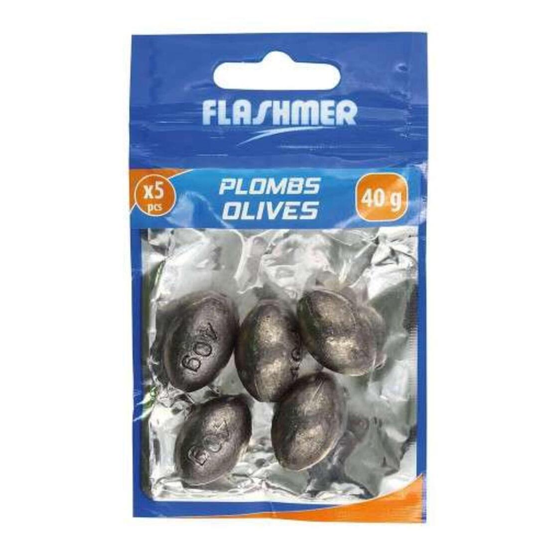PLOMB OLIVE BOMBÉE 50gr x4 FLASHMER