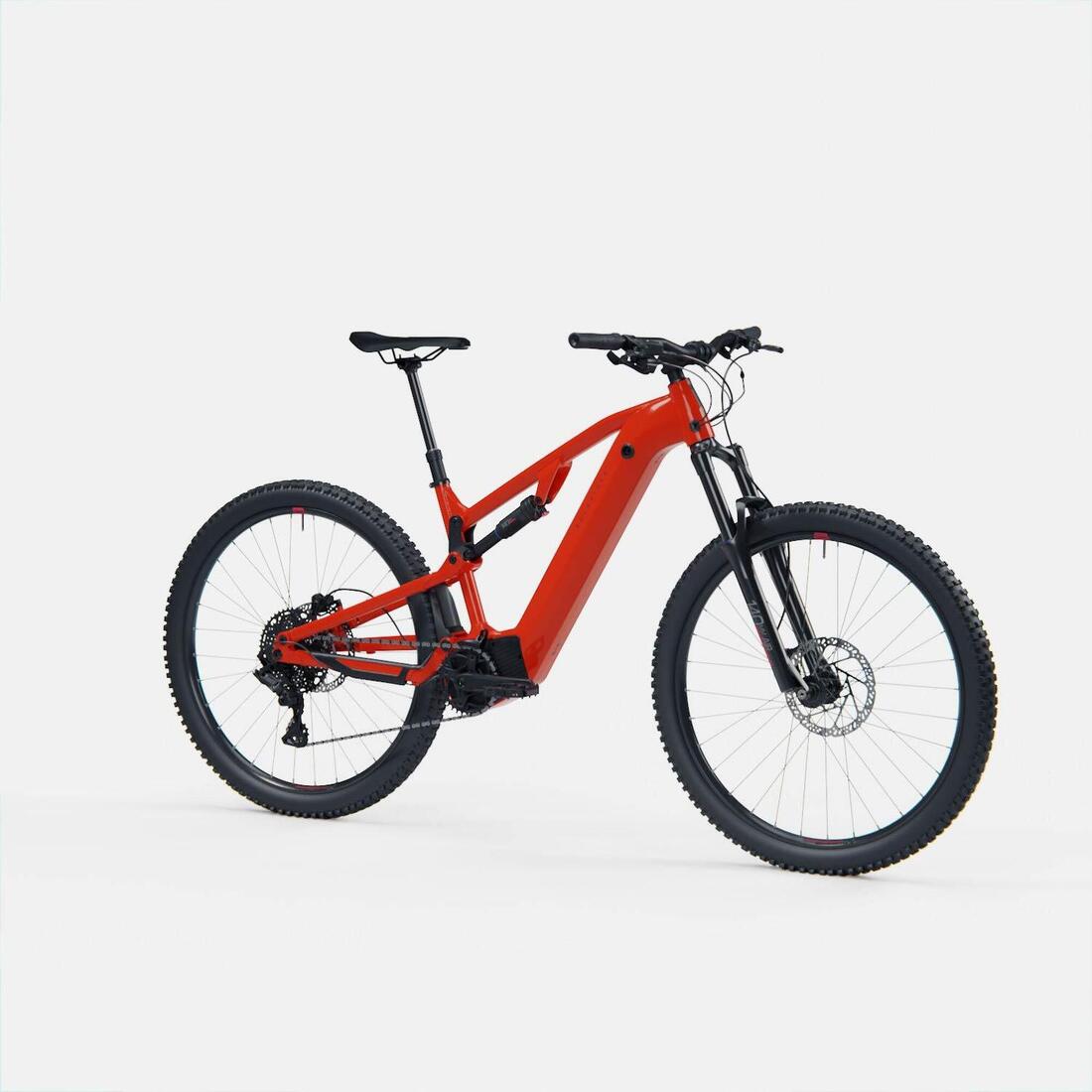 Vélo VTT électrique tout suspendu 29" - E-EXPL 520 S Rouge vif