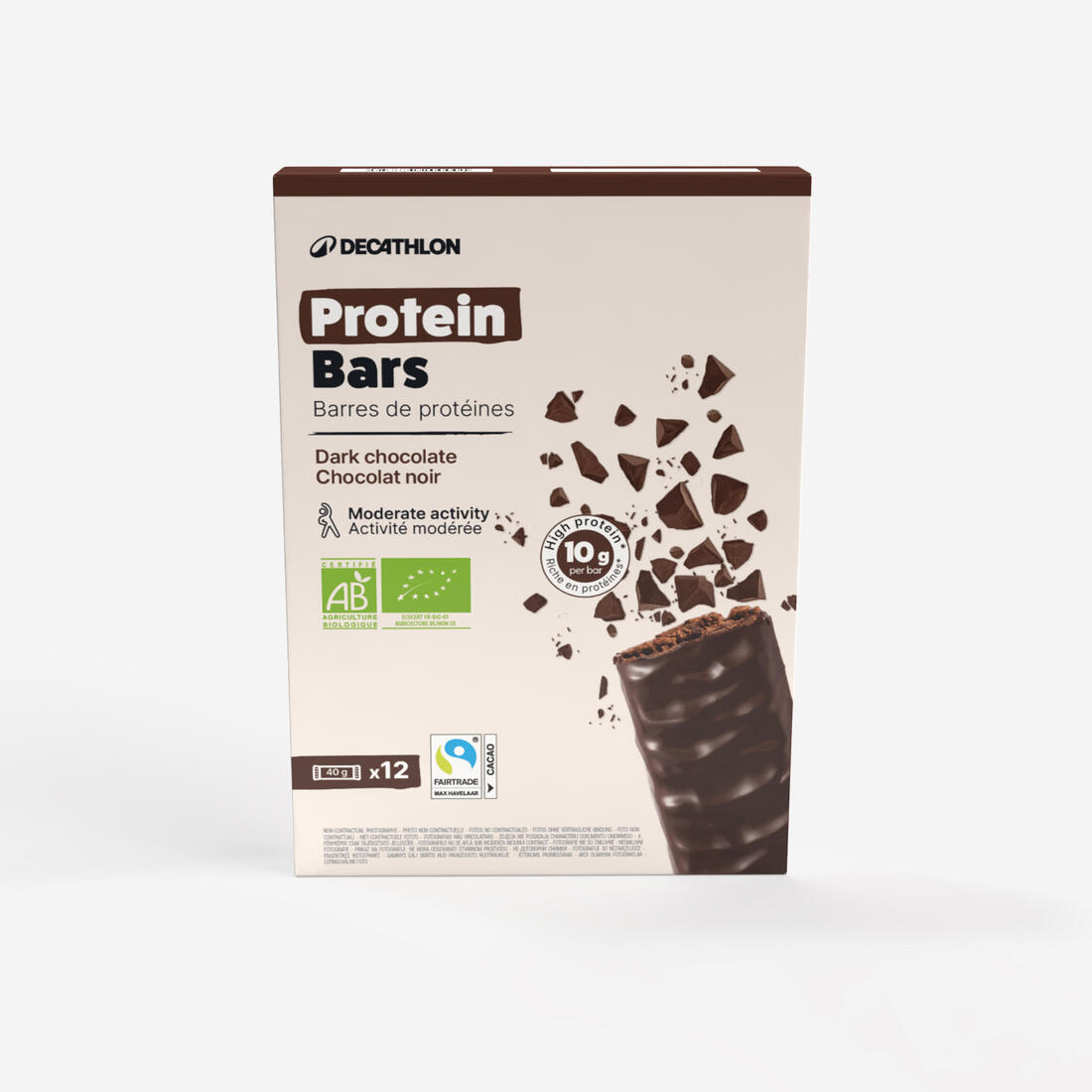 Barre protéinée bio chocolat noir x12