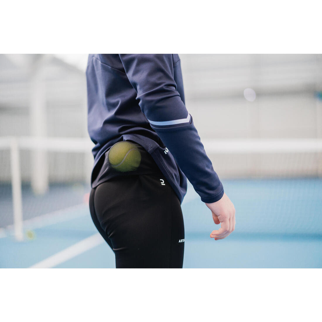 Legging de tennis fille - leg500 noir