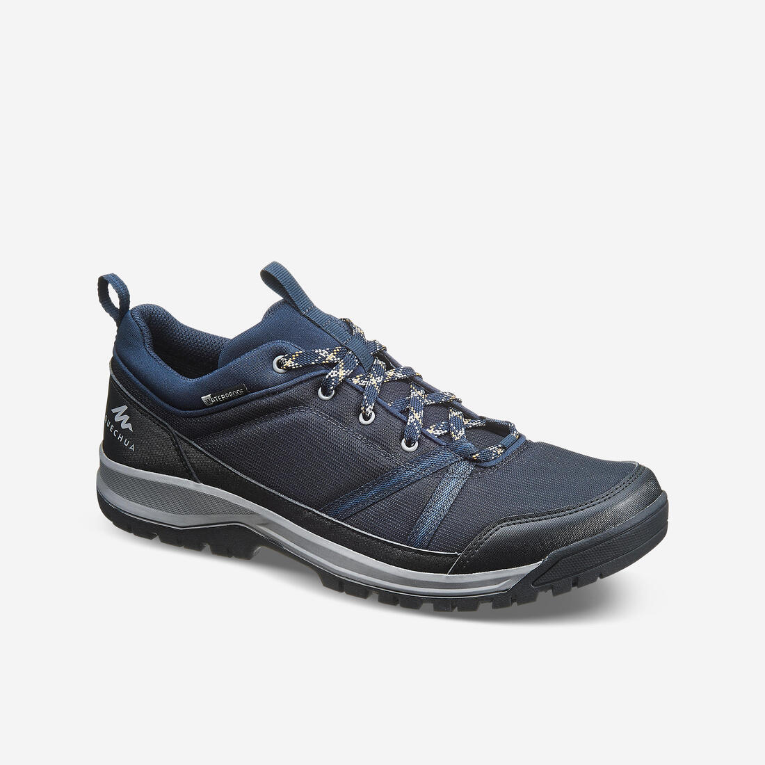Chaussures imperméables de randonnée  - NH100 BASSE WP - Homme – bleu noir