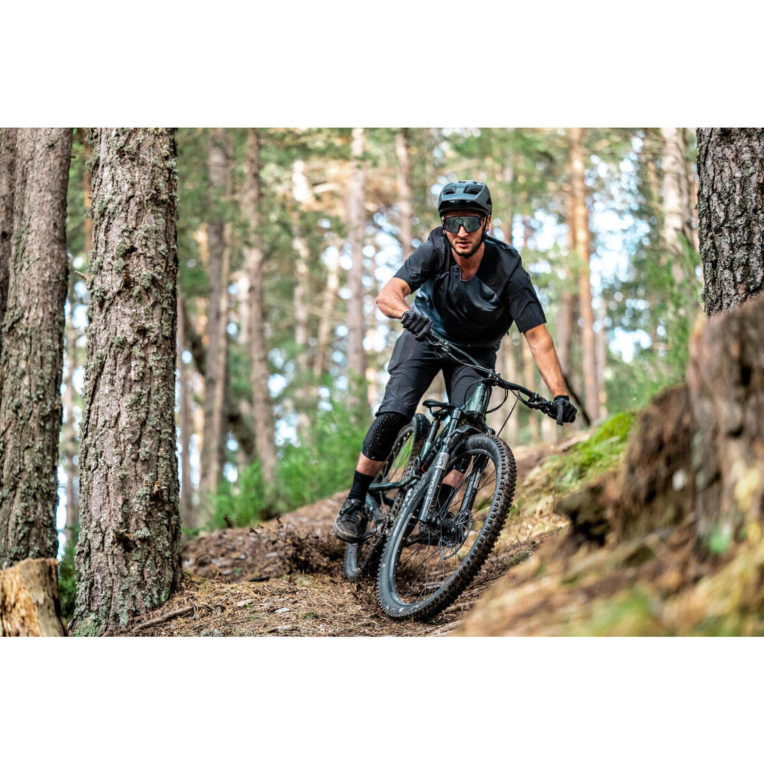 Maillot VTT manches courtes respirant homme cargo, 500