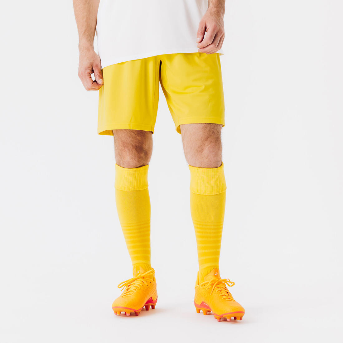 Short de football adulte essentiel – jaune citron