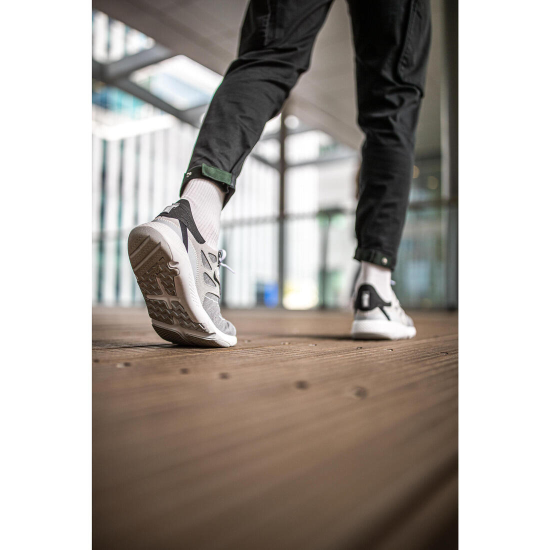 Chaussures marche urbaine homme Actiwalk 500 gris