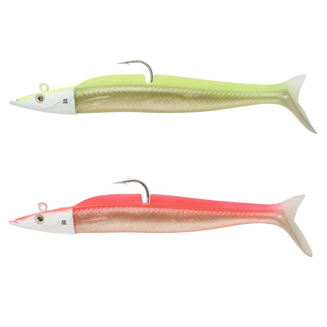 COMBO leurres souples shad lançon EELO 200 48gr FLUO