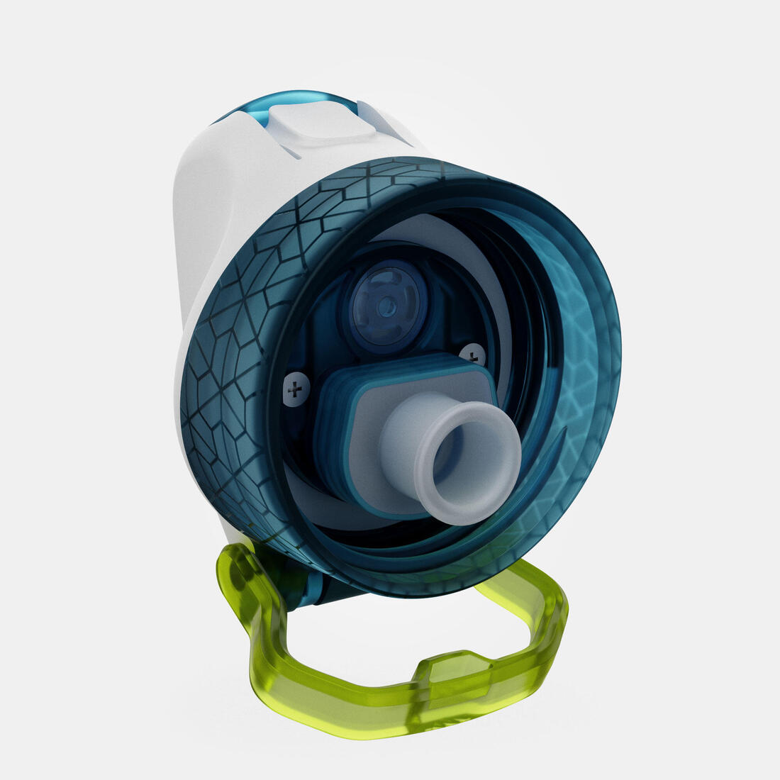 Gourde alu enfant 0,6L, bouchon instantané, pipette et paille, en alu recyclé