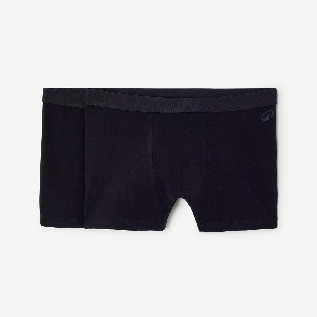 Lot de 2 boxers courts coton Homme, noir