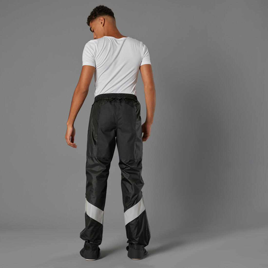 Surpantalon pluie velo ville avec couvre-chaussures integrees 540 homme noir