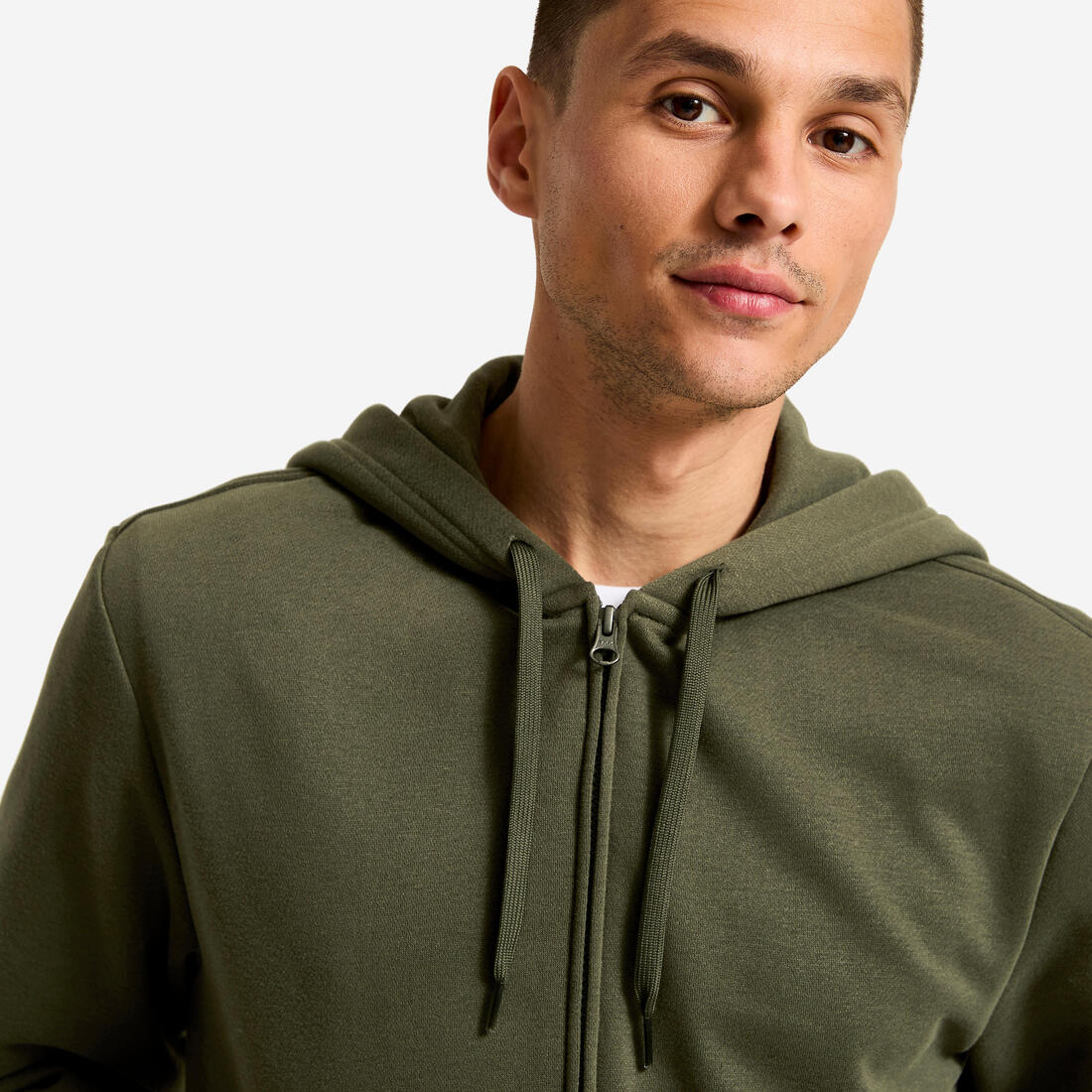 Sweat de sport zippé à capuche chaud homme, bleu foncé