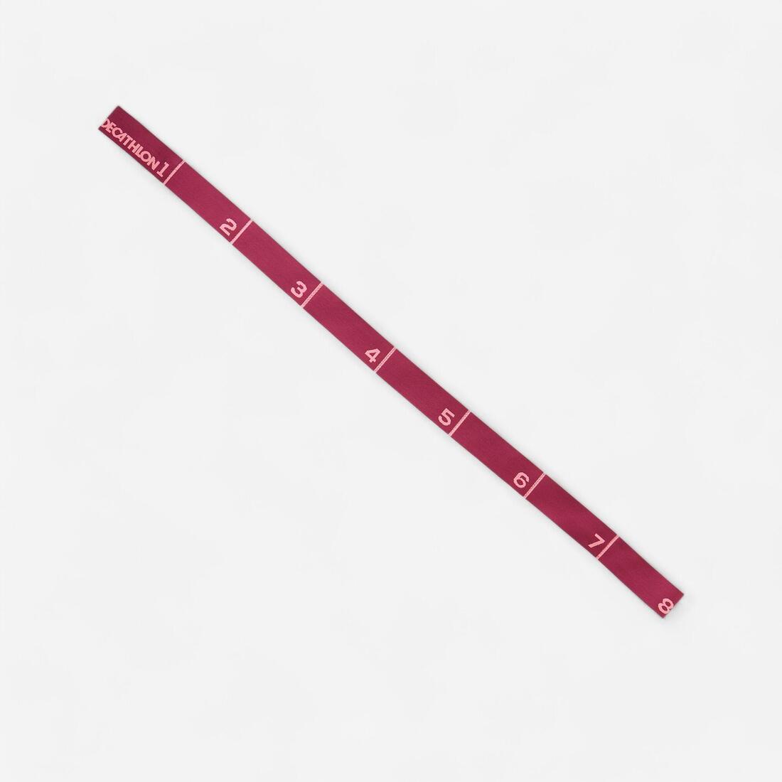 BANDE À ÉLASTIQUE FITNESS RÉSISTANCE 10 KG TEXTILE - BORDEAUX – rose clair