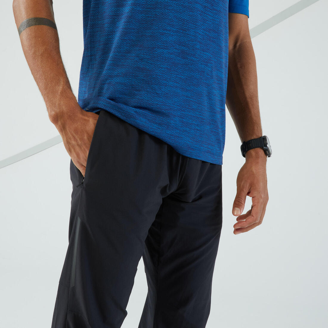 Pantalon de running léger homme - Kiprun run 500 light noir