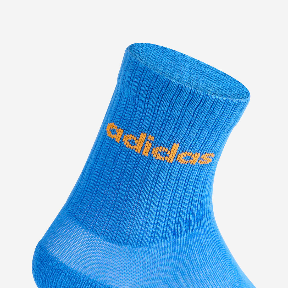 Chaussettes de sport hautes lot de 3 paires enfant, Adidas JR High bleu
