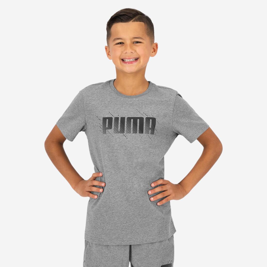 T-shirt imprimé Puma enfant - gris