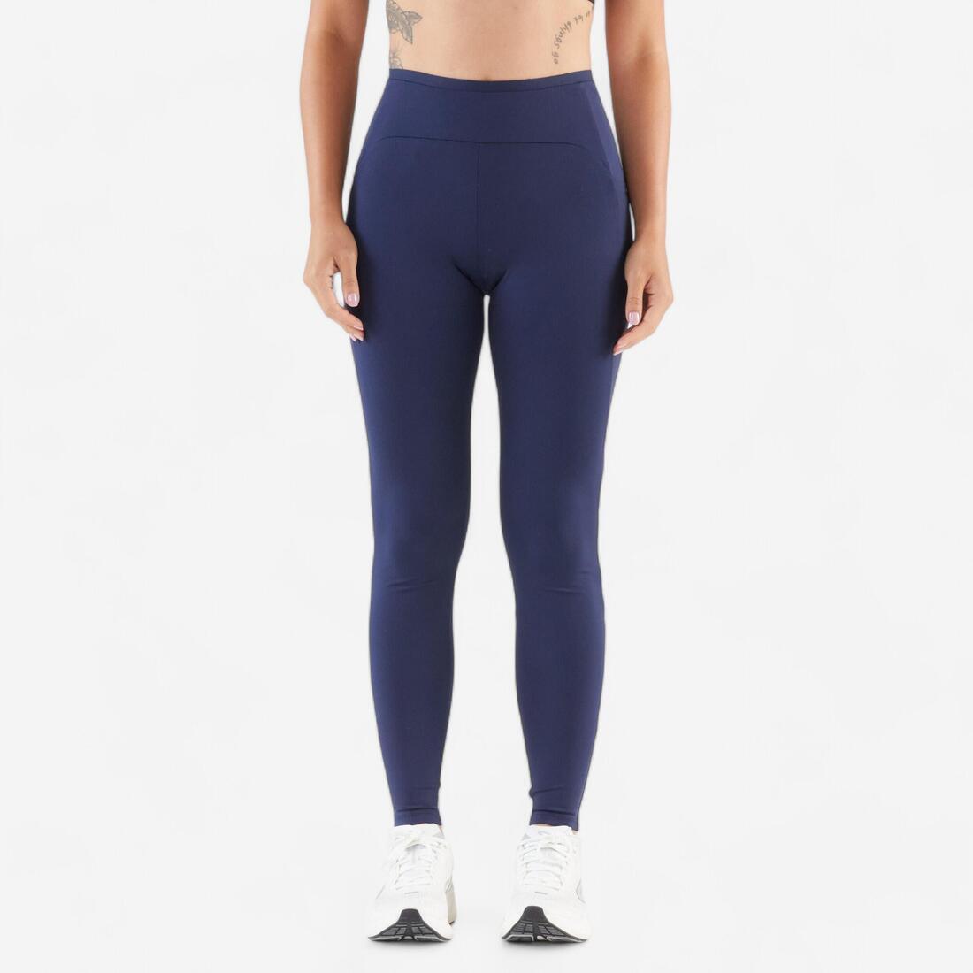 Legging running Femme - KIPRUN Run 500 Confort – bleu acier