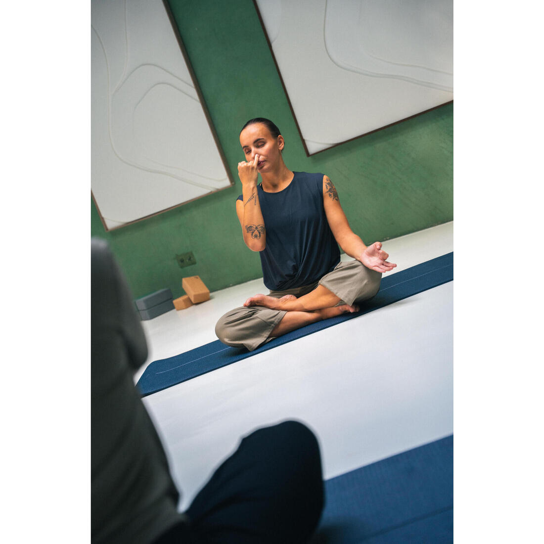 Corsaire de yoga coton  taille haute femme