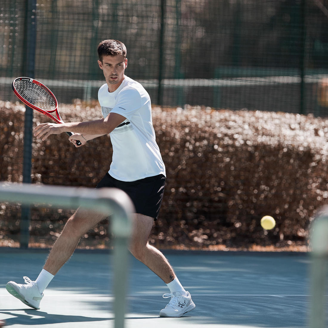 T-Shirt de tennis manches courtes homme - Essential blanc